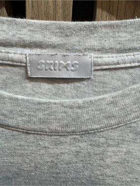 SKIMS Crewneck Sweater in Light Heather Gray